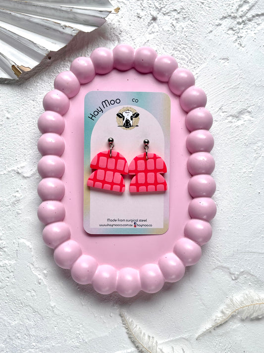'Pixel Pink' Stacked Arch Dangle