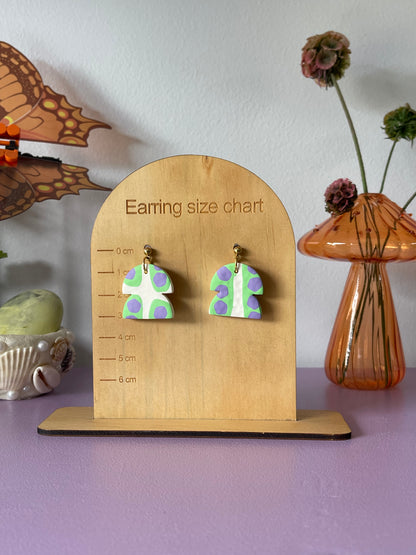 'Violet Bloom' Stacked Arch Dangle