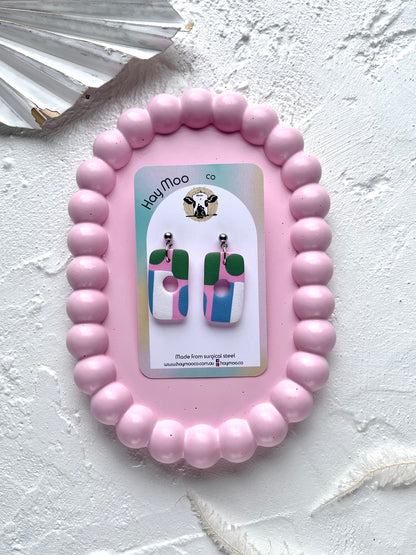 'Pastel Patch' Rectangle Dangle
