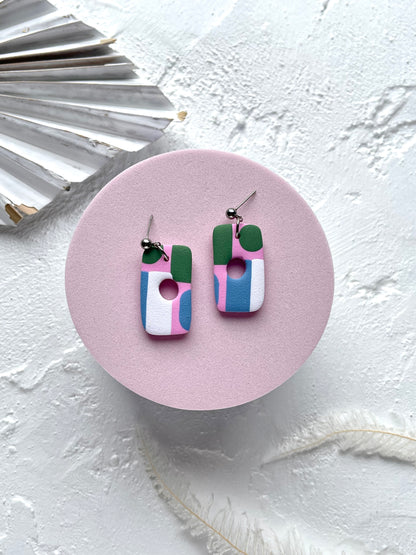 'Pastel Patch' Rectangle Dangle