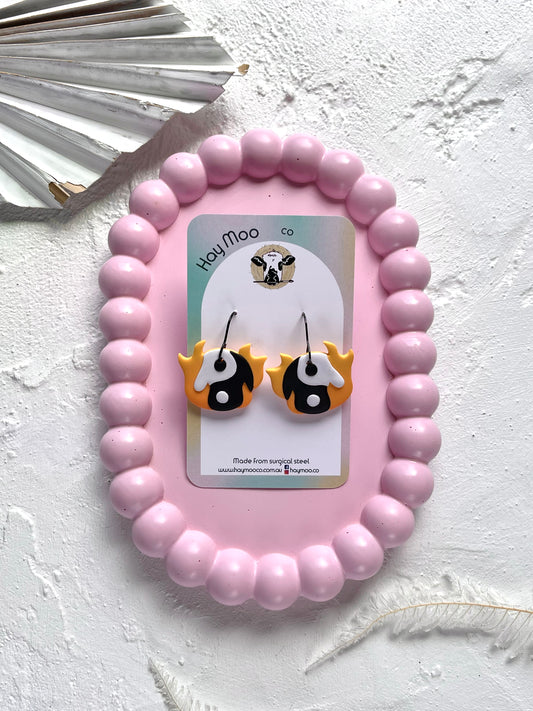 'Yin Yang Flame' Dangle