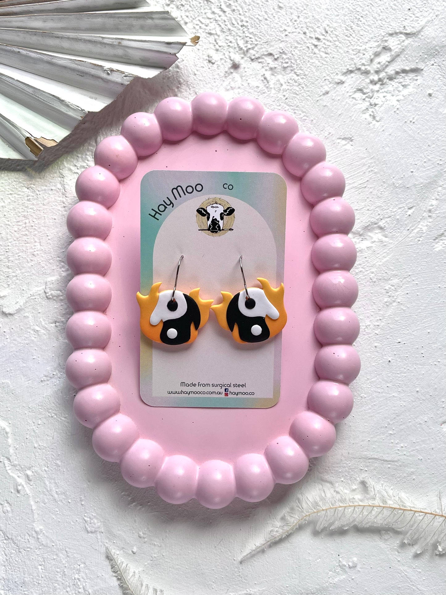 'Yin Yang Flame' Dangle