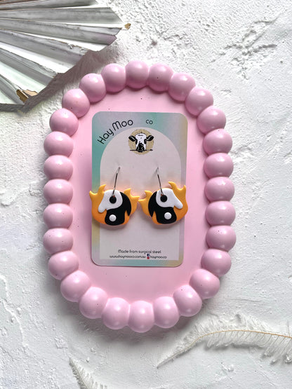 'Yin Yang Flame' Dangle