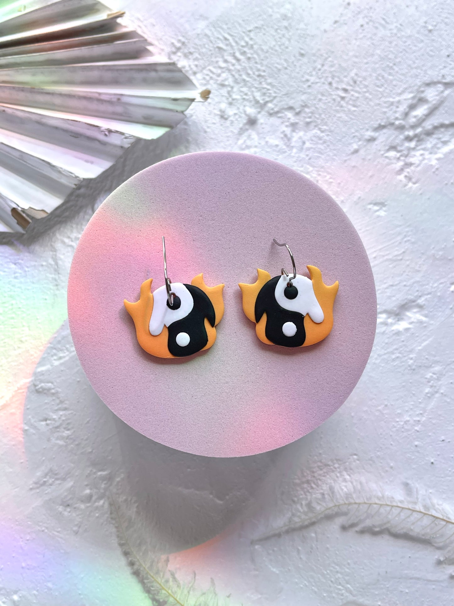 'Yin Yang Flame' Dangle