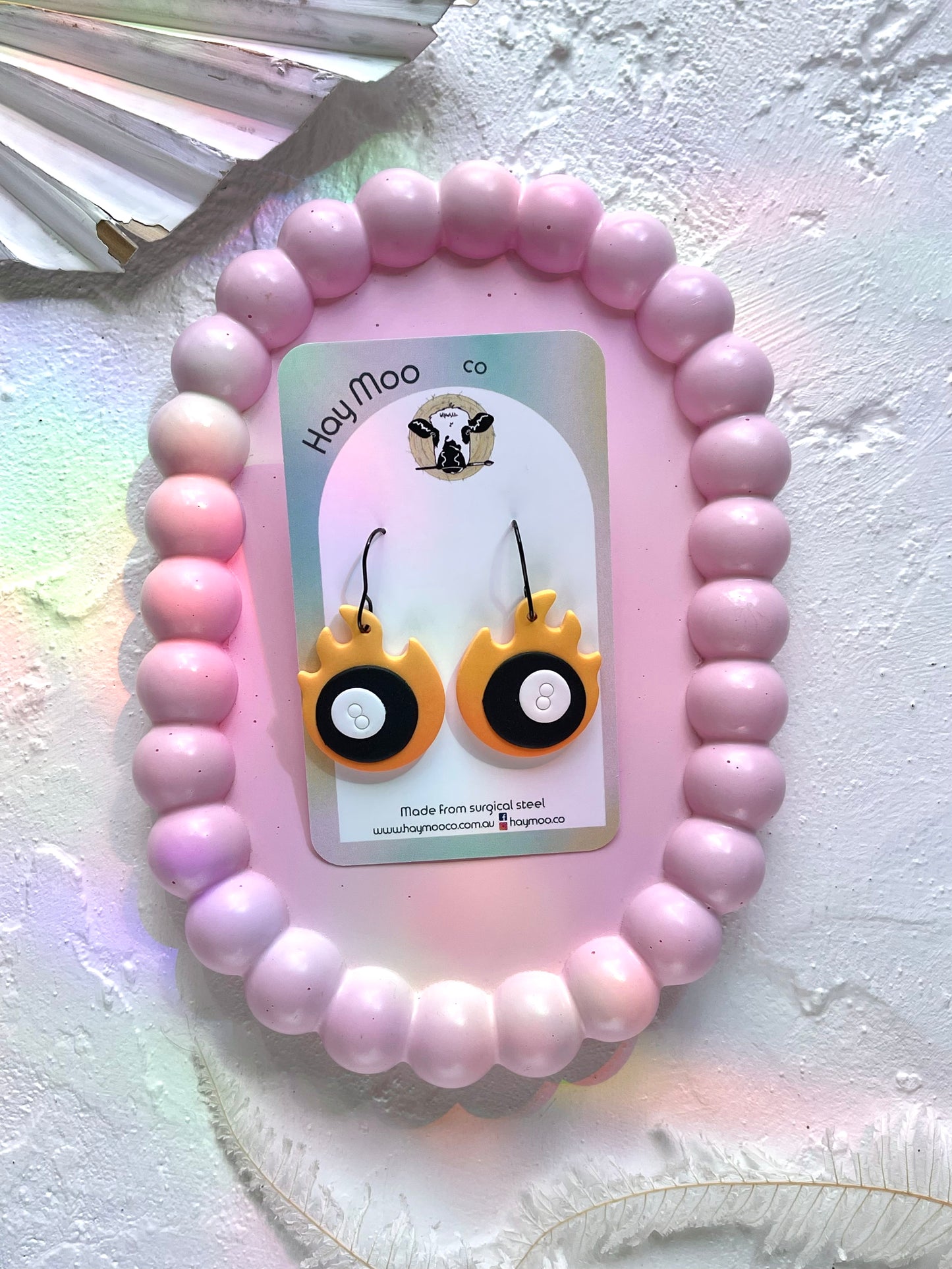 '8 Ball Flame' Dangle