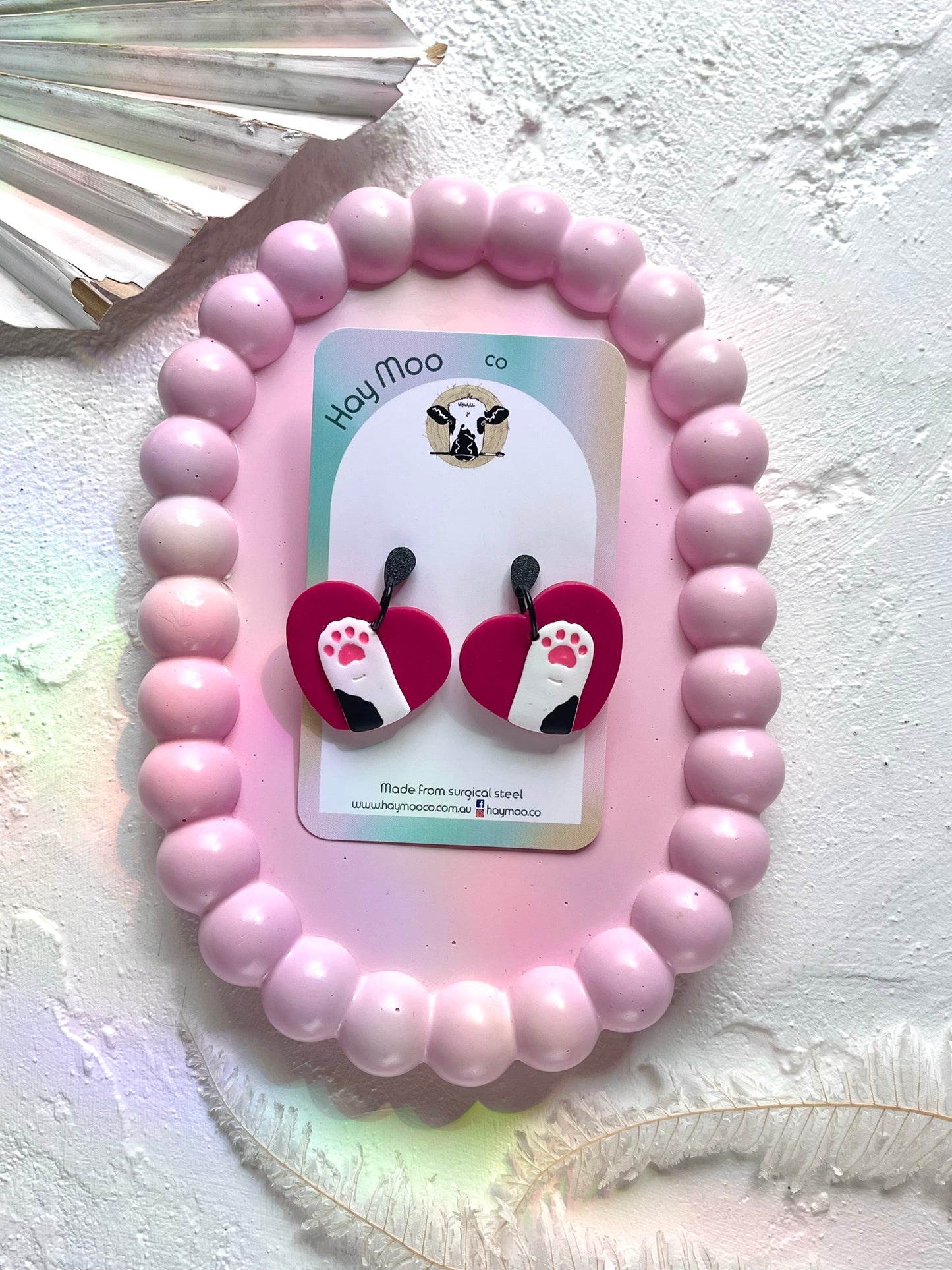 'Cat Paw Heart' Dangle