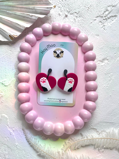 'Cat Paw Heart' Dangle