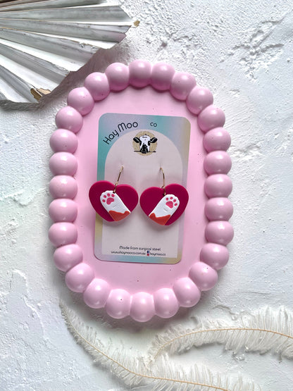 'Cat Paw Heart' Dangle