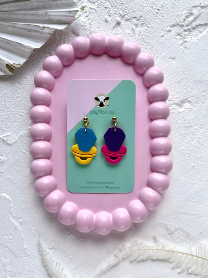 'Ring Pop' Purple & Blue Dangle