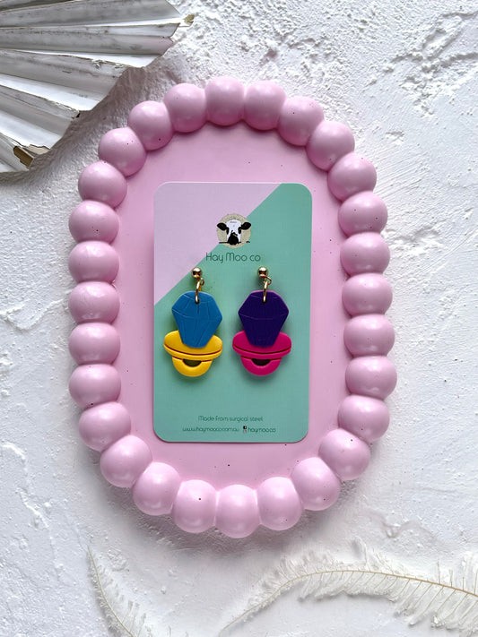 'Ring Pop' Purple & Blue Dangle