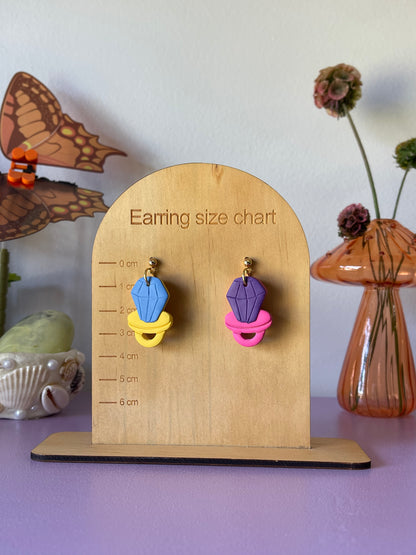 'Ring Pop' Purple & Blue Dangle